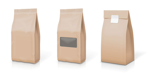 Paper foil for food stand up snack sachet bag packaging set