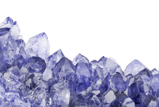 isolated sapphire light crystals macro