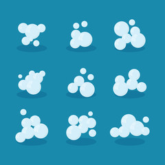 Bubble icon. Set of air and water bubbles.