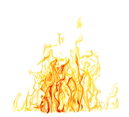 light and dark yellow sparks isolated on white