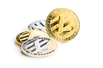 Litecoin. Digital cryptocurrency.