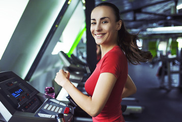 Obraz na płótnie Canvas Woman at the gym. Training Concept. Healthy lifestyle.