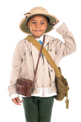Boy in safari clothes