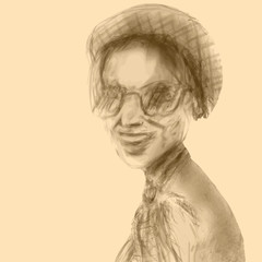 Digital creative summer fashion