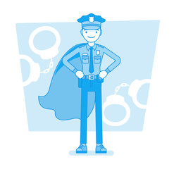 Super policeman at duty