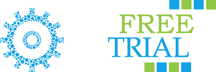 Free Trial Dotted Gear Green Blue Horizontal 