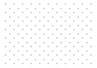 Neutral delicate abstract geometric pattern with small grey squares on white background. Polka dot.