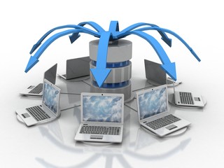 3d rendering Computer network