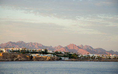 Fototapeta premium Red sea. Clouds. Sunset. Egypt.