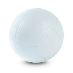 White volleyball on white background