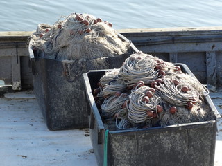 rete da pesca con corde