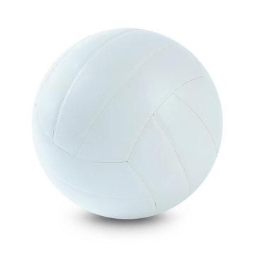 White volleyball on white background