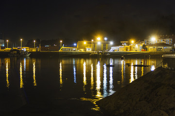 Xufre harbor at night