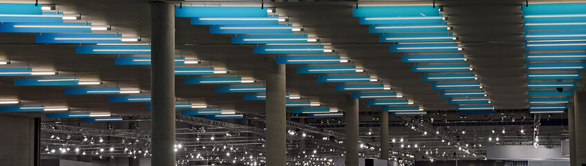 Hall lightning in blue and white