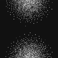 Silver glitter. Abstract half circles with silver glitter on black background. Nice Vector illustration.