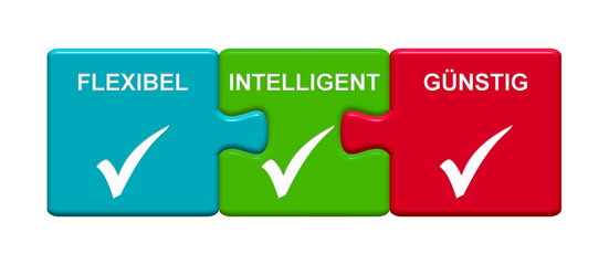 3 Puzzle Buttons zeigen Flexibel Intelligent Günstig