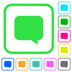 Message bubble vivid colored flat icons