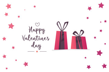 Valentine's day sale text with gift.