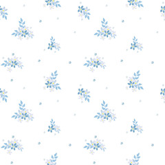 Fashionable pattern in small flowers. Floral seamless background for textiles, fabrics, covers, wallpapers, print, gift wrapping and scrapbooking. Raster copy.