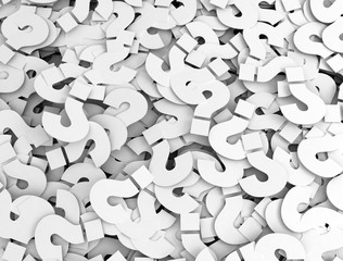 A lot of question marks in a big pile