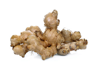 fresh ginger isolated on white background