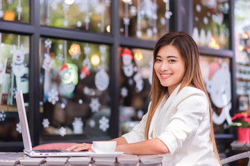 Beautiful girl working