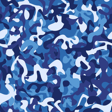 Seamless Blue Camouflage