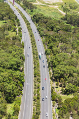 Aerial shot of the M1 Pacific Motorway on the Gold Coast © Zstock
