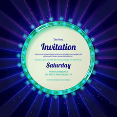 Colorful retro marquee stylish frames