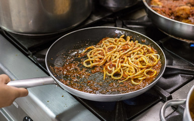 handmade Pasta Pici Aglione Tuscany