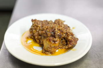 Rabbit Chausser in a dish
