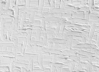 The texture of the paint is white. Background with a pattern of stripes and patterns.