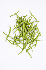 Green beans - white background