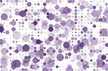 Dotted background with circles, dots, point different size, scale. Halftone pattern Vector illustration  Violet, purple color