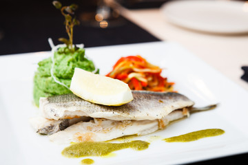 Dorada in herbs sauce