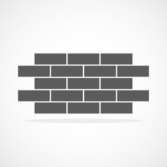 Brick wall icon. Vector illustration.