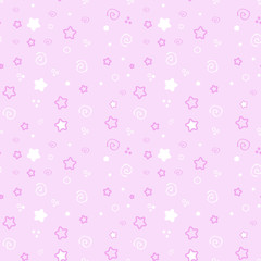 Seamless pattern baby set on pink background. cute illustration of a delicate, Princess soft color.