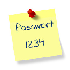 Post it, Passwort, icon, password