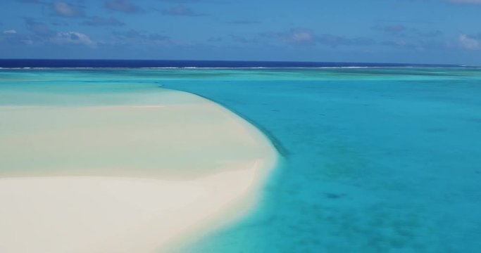 Cinematic aerial view of beautiful tropical island