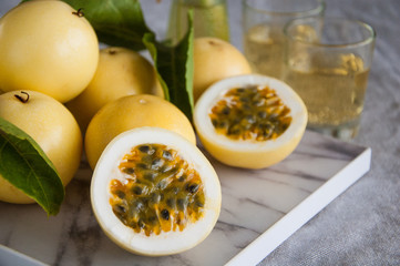 Tropical fruit passion fruit (Maracuja)