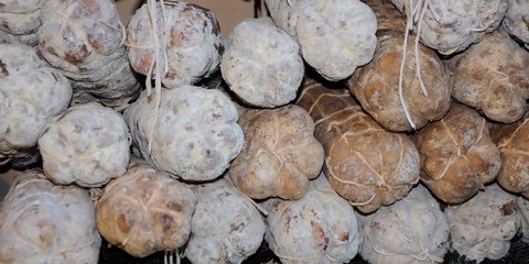 Group of typical Italian Christmas sausage 