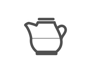 Milk jug for coffee icon. Fresh drink sign. Beverage symbol. Quality design elements. Classic style. Vector