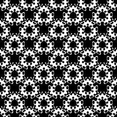 Abstract hand drawn painted monochrome seamless pattern. Black and white colors. Vector illustration for invitation, web, textile, wallpaper, wrapping paper