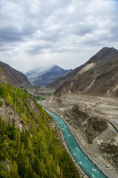 Hunza River is the principal river of Hunza in Gilgit–Baltistan,Pakistan. It is formed by the confluence of the Kilik and Khunjerab nalas (gorges) which are fed by glaciers