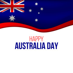 Obraz na płótnie Canvas Australia day banner with australian flag