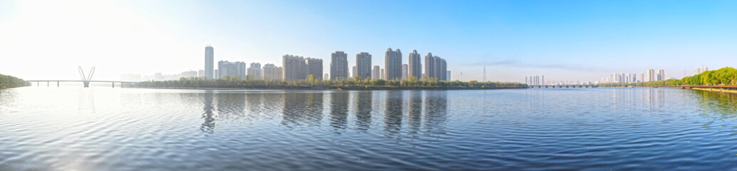 Fototapeta na wymiar Park in early spring. Located in Shenshuiwan Park, Shenyang, Liaoning, China.