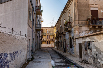 Street in Italy with old houses