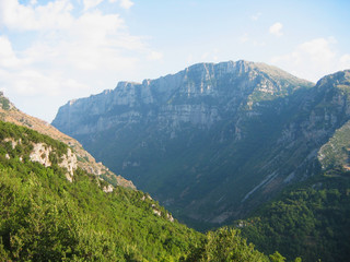 Vikos gorge in the Pindus mountains Epirus region Greece