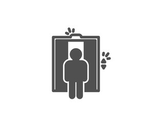 Lift simple icon. Elevator sign. Transportation between floors symbol. Quality design elements. Classic style. Vector