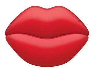 Female sexy and lips. Mouth cartoon icon. Vector 3d illustration